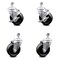 Service Caster 4 Inch Phenolic Wheel Swivel 1/2 Inch Threaded Stem Caster Brakes SCC, 2PK SCC-TS20S414-PHS-121315-2-TLB-2 - alternate 1